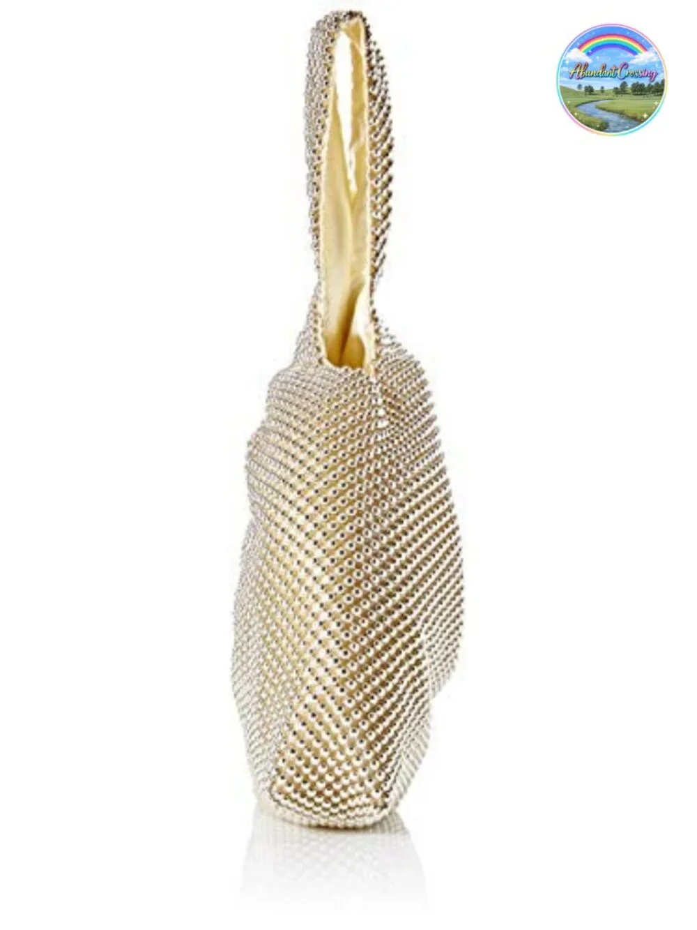 Jessica McClintock Mesh Evening Bag Clutch Ring Handle Formal Purse